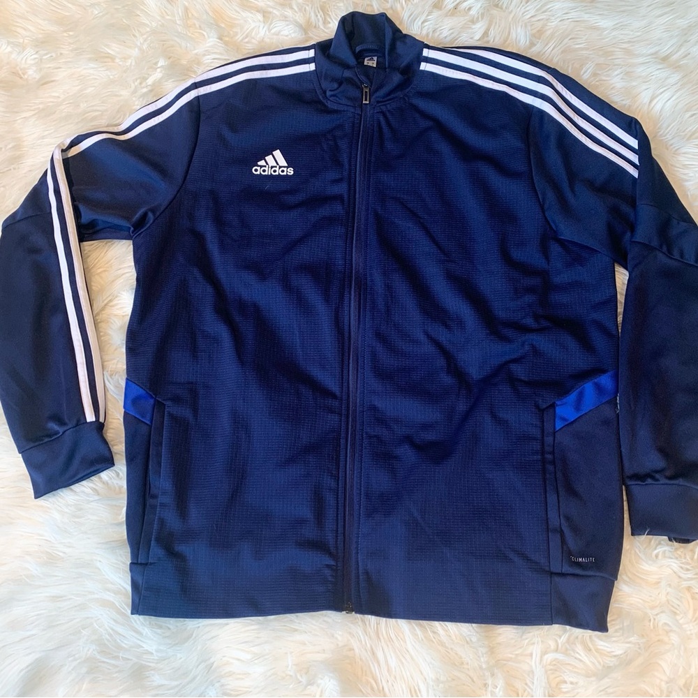 Adidas Men's Navy Blue Track Jacket